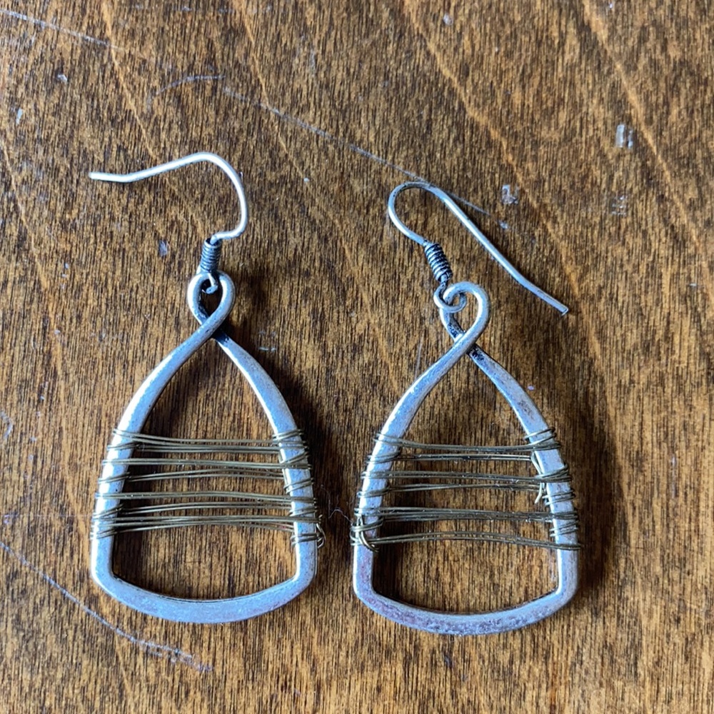 Silver and Gold Dangle Earrings
